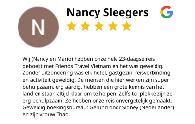 A google review for nancy sleepers in a foreign language