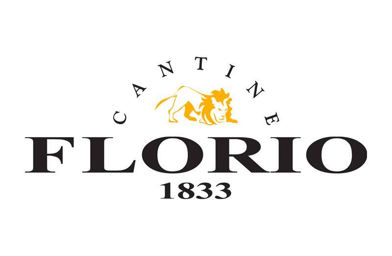 Logo Florio 1833 con un leone giallo e la scritta arcuata 