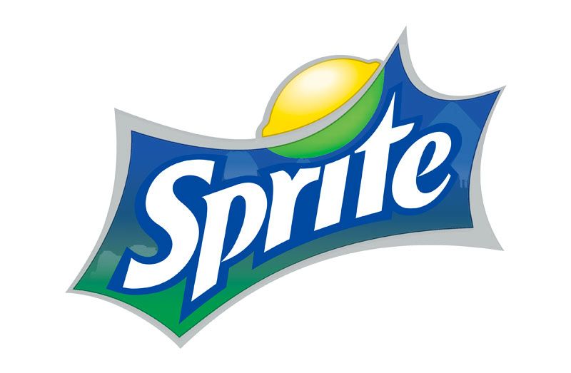 Logo Sprite con disegno di limone, blu e verde.