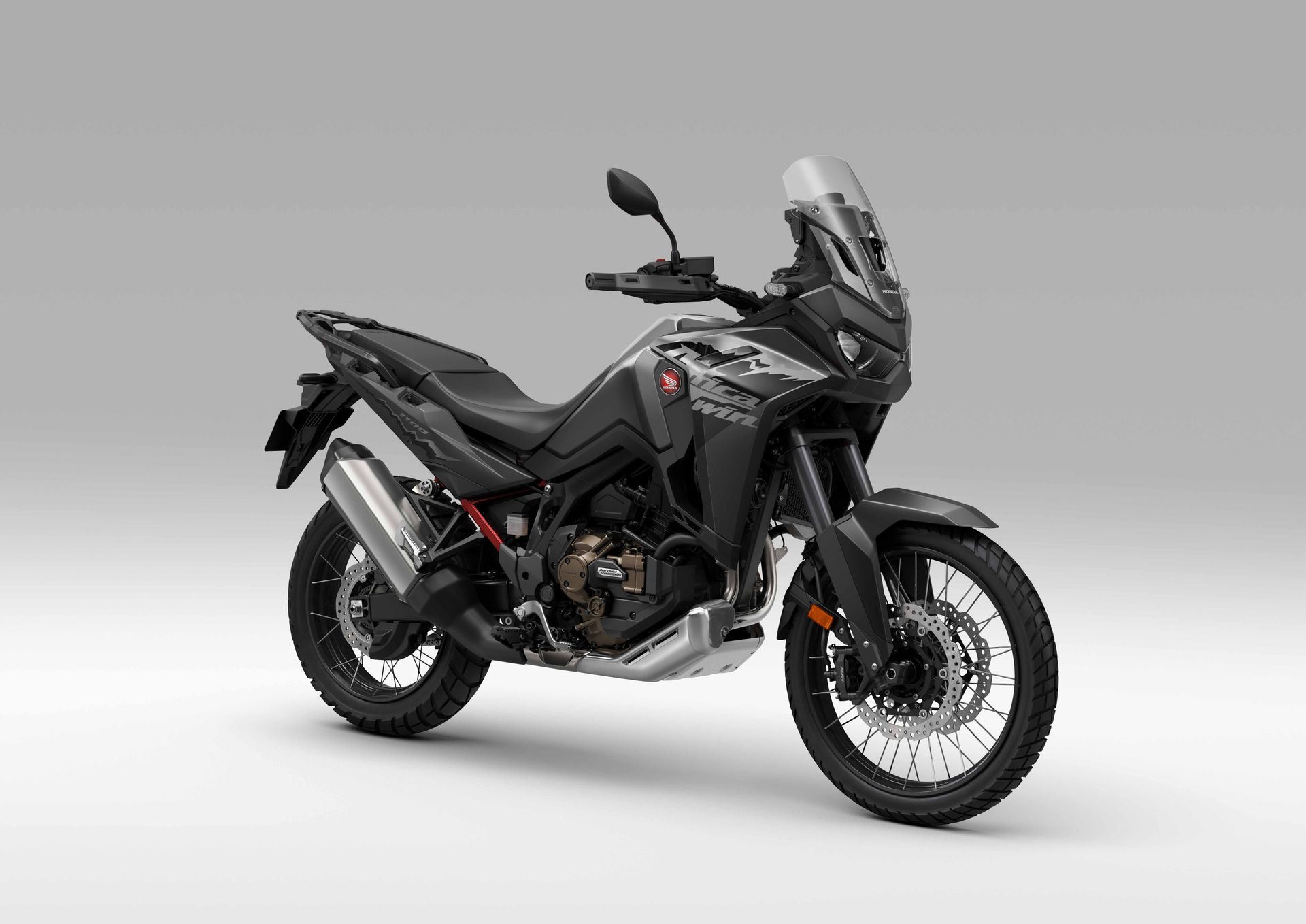 Honda africa twin red quarter side image