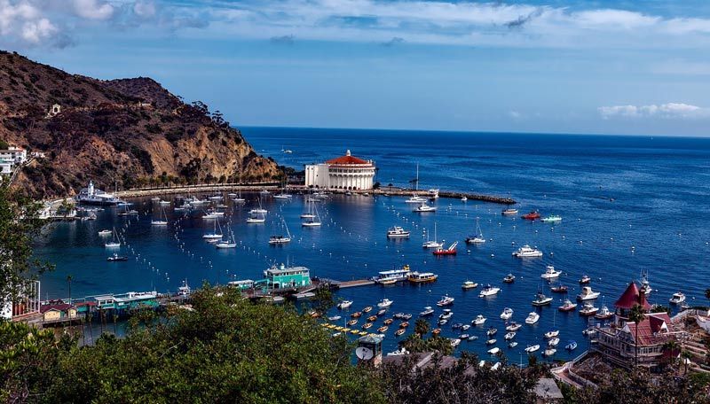aerial view of catalina island