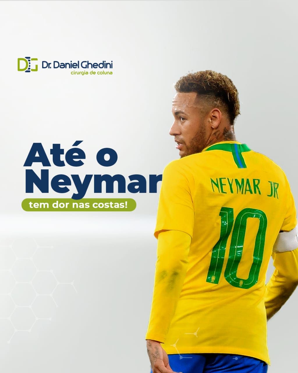 Até o Neymar tem dor nas costas