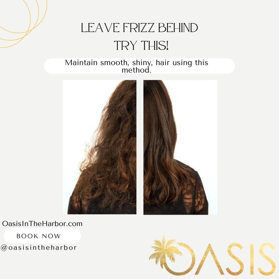 Leave frizz behind try this maintain smooth shiny hair using this method.