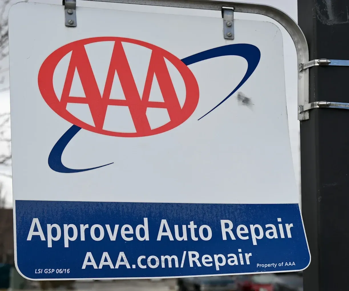 AAA Approved Auto Repair sign with red and blue AAA logo and AAA.com/Repair text | Jones Complete Car Care