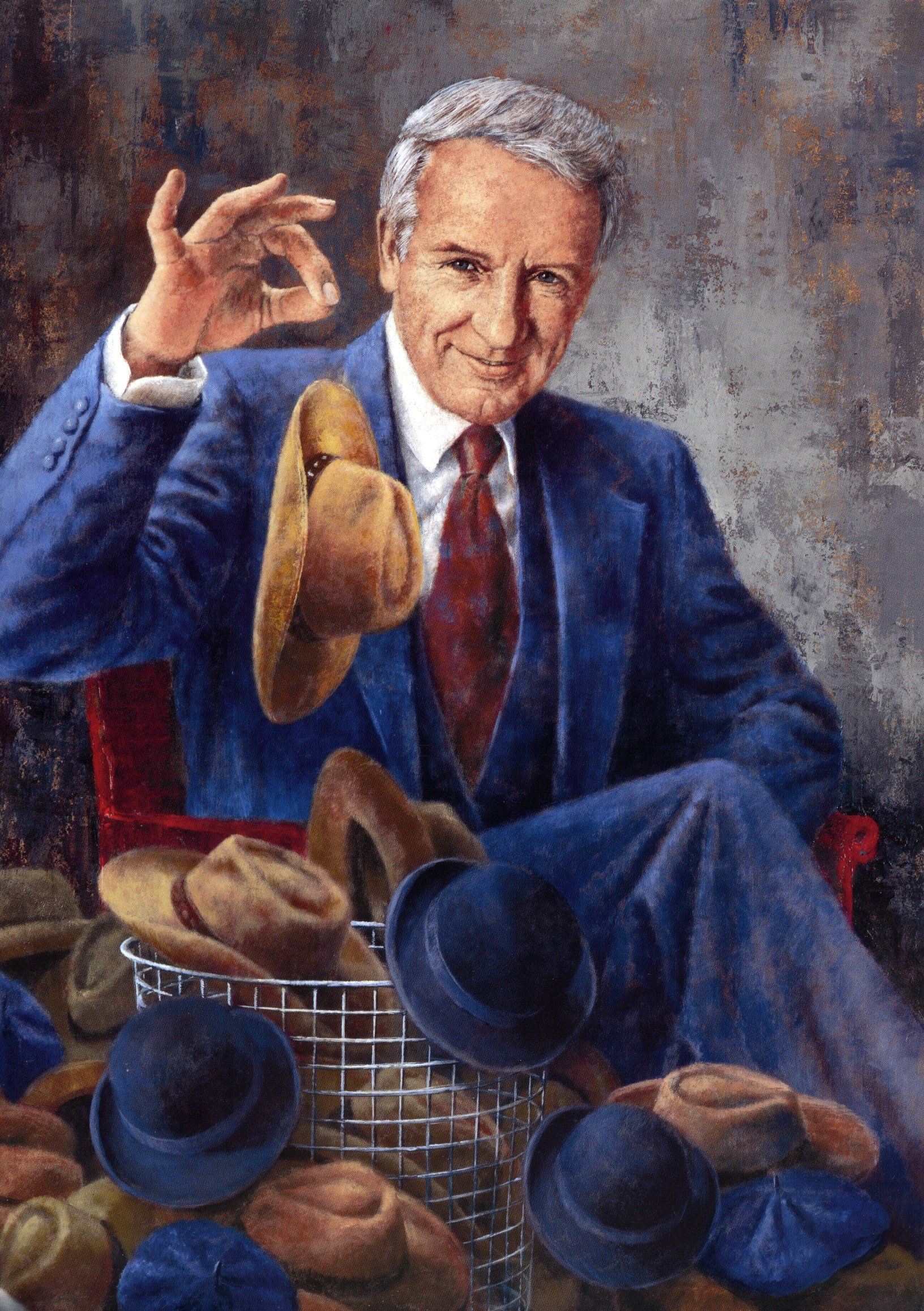 Dr. Peter Haller von der Werbeagentur Serviceplan AG / Idea and illustration for DIE ZEIT advertising campaign / original: acrylic Ludvik Glazer-Naudé painting on wood, 100 x 70 cm