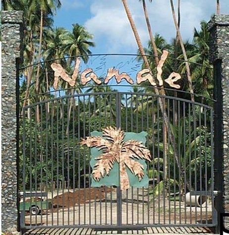 Namale Resort Gate in copper by Shane Bower Fiji 