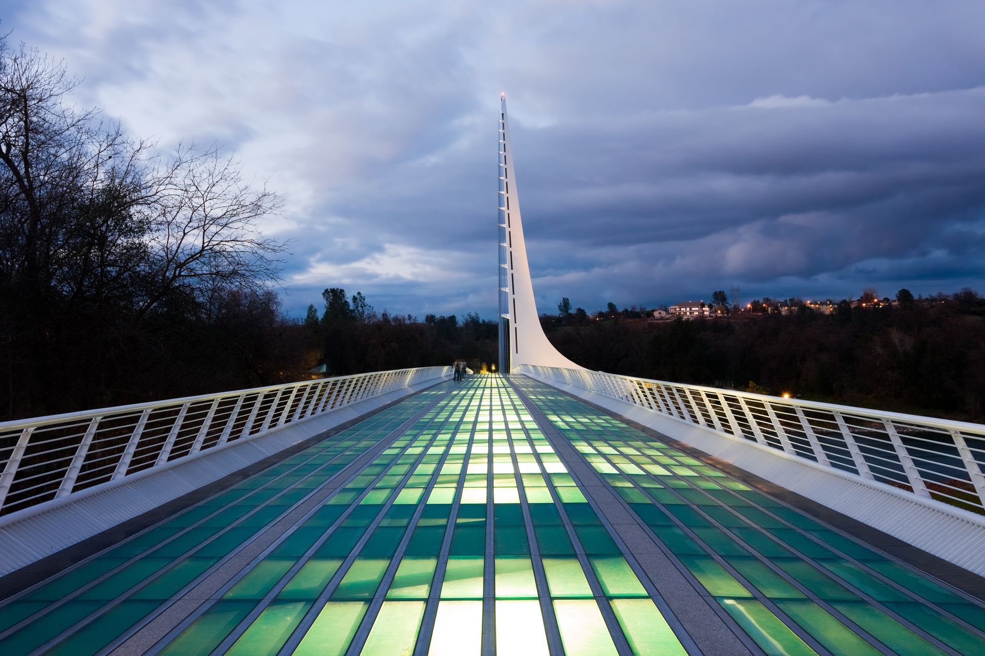 A bridge with a tower on top of it