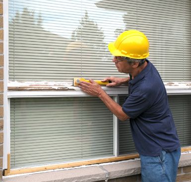 Professional repairing window glass