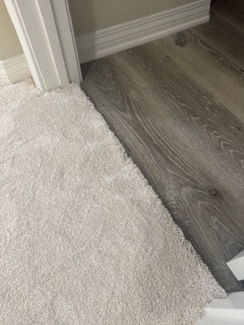 flush transition to lvp and thick carpet in oceanside