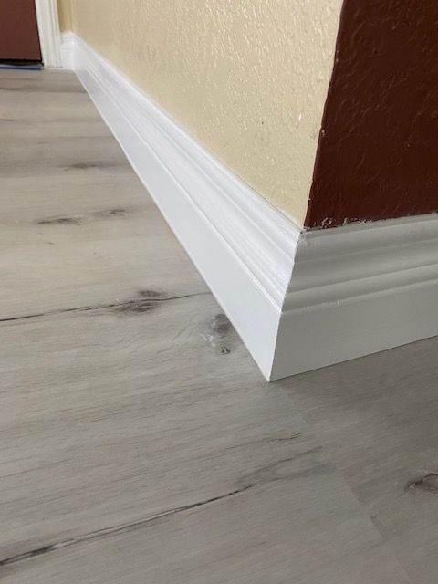 Baseboard installations and flooring repairs in La Jolla.