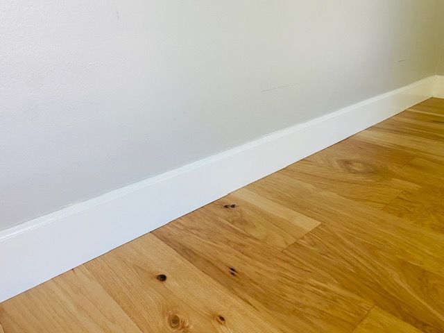 New floor samples and baseboard updates in Poway homes.