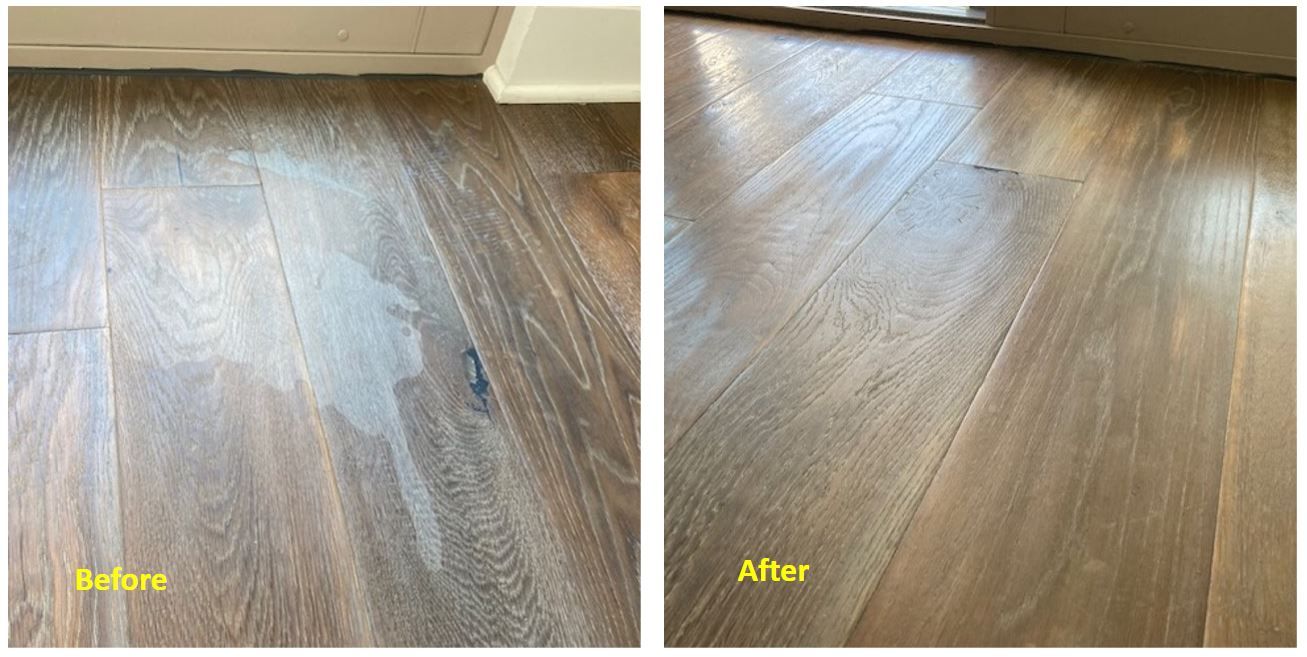 oil based hardwood before and after shots san diegos finest flooring