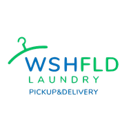 Wshfld Laundry logo featuring a hanger and the text 