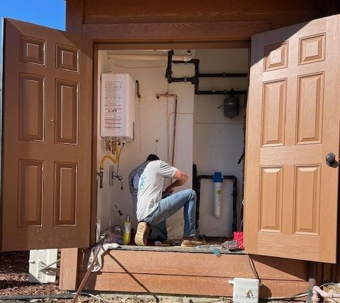 Water leaking out of a pipe — Calimesa, CA — Dr Leak Plumbing LLC