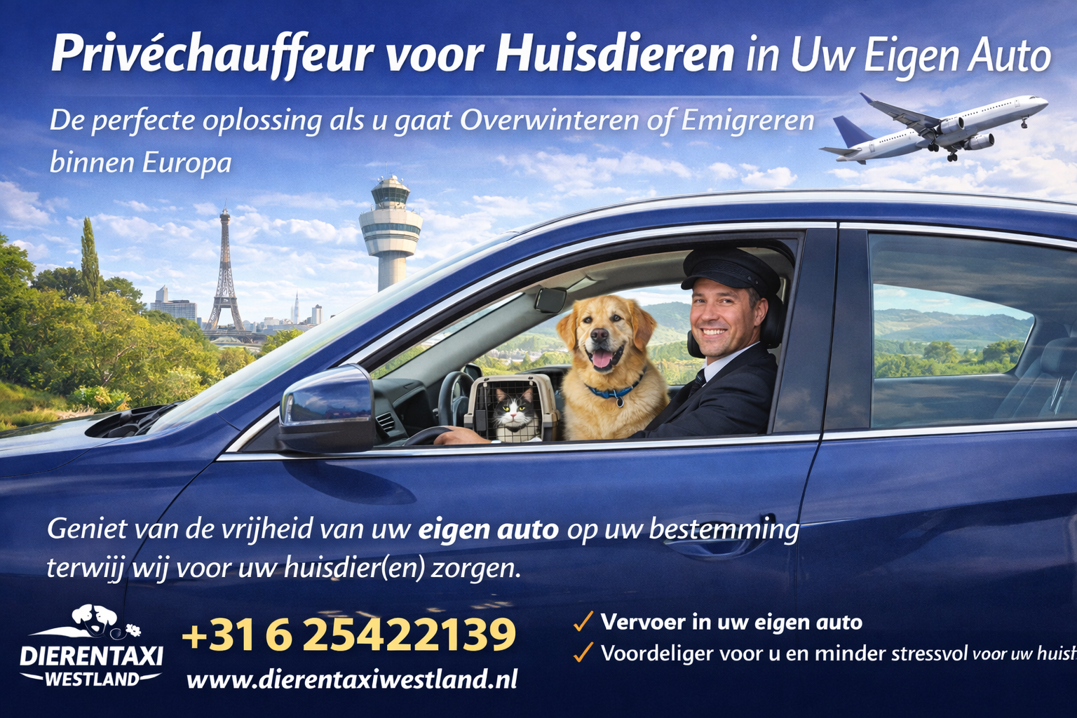 Veilig en comfortabel vervoer van uw huisdier(en) in uw eigen auto