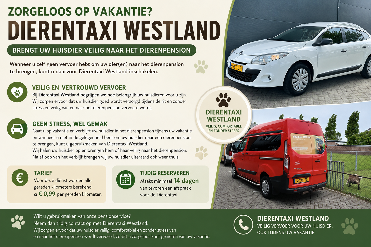 pensionservice van Dierentaxi Westland