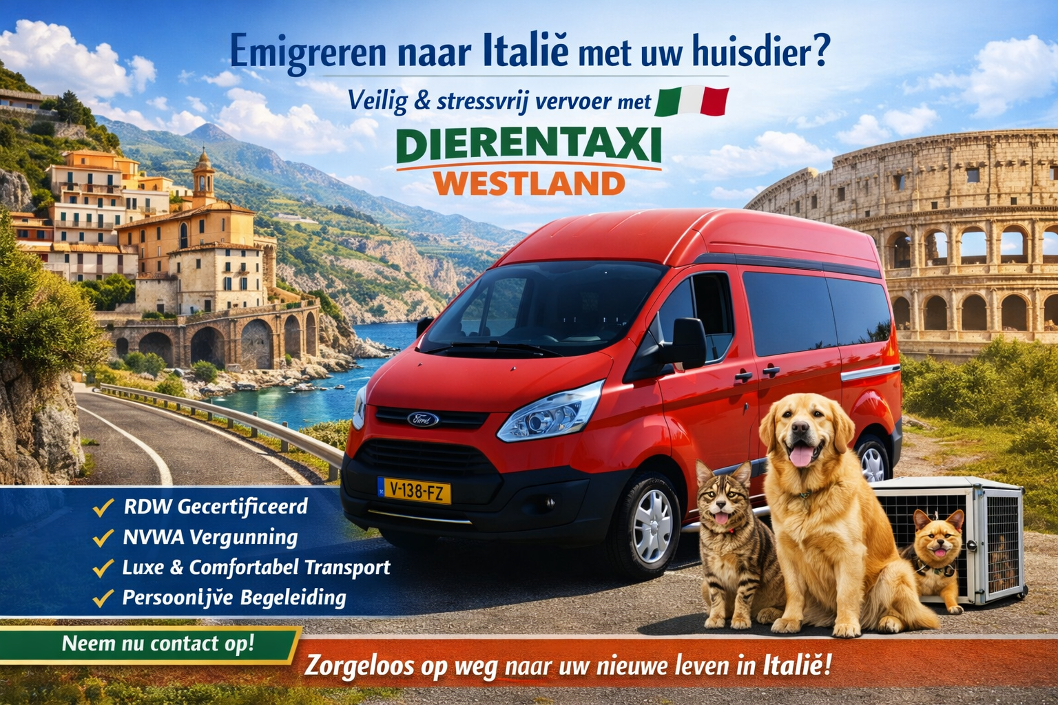 Emigreren naar Italië met uw huisdier?