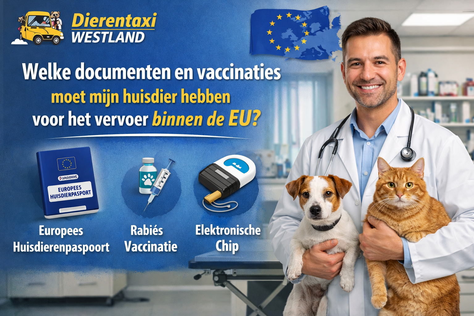 Huisdieren vervoeren binnen de EU | Dierentaxi Westland