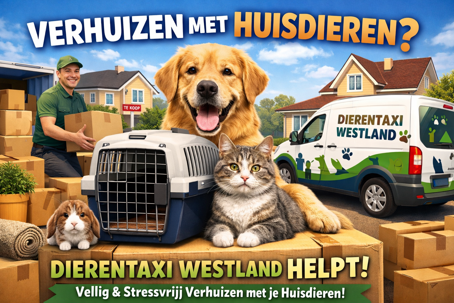 Verhuizen met huisdieren kan een stressvolle ervaring zijn — maar dat hoeft echt niet zo te zijn! 