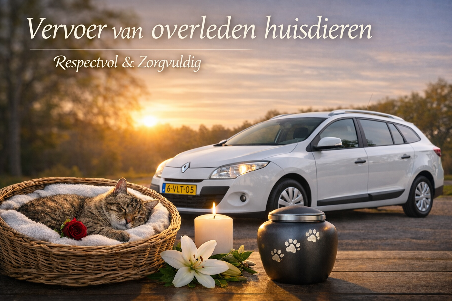 Wanneer uw trouwe hond, speelse kat of ander geliefd huisdier komt te overlijden.