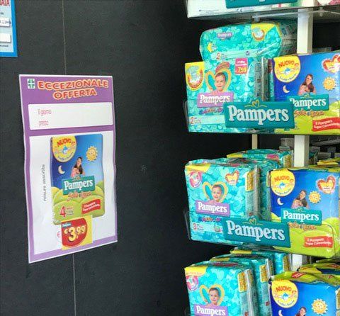 assortimento pannolini Pampers