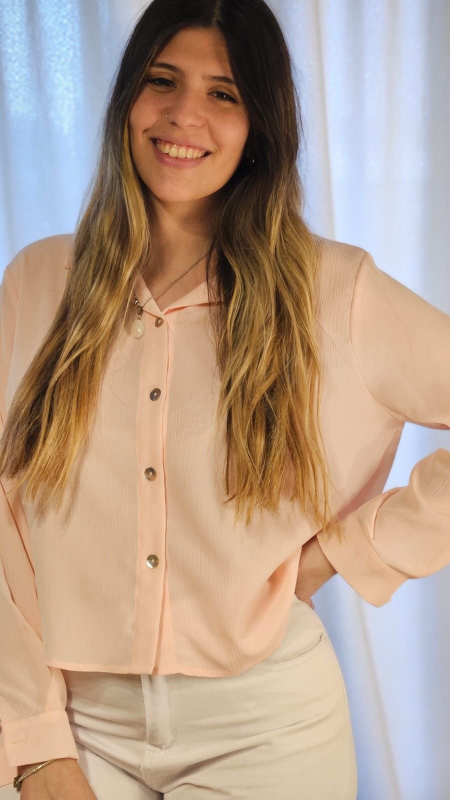 Camisa Talle M Salmón