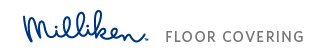 Milliken Floor Covering logo in blue script with gray text.