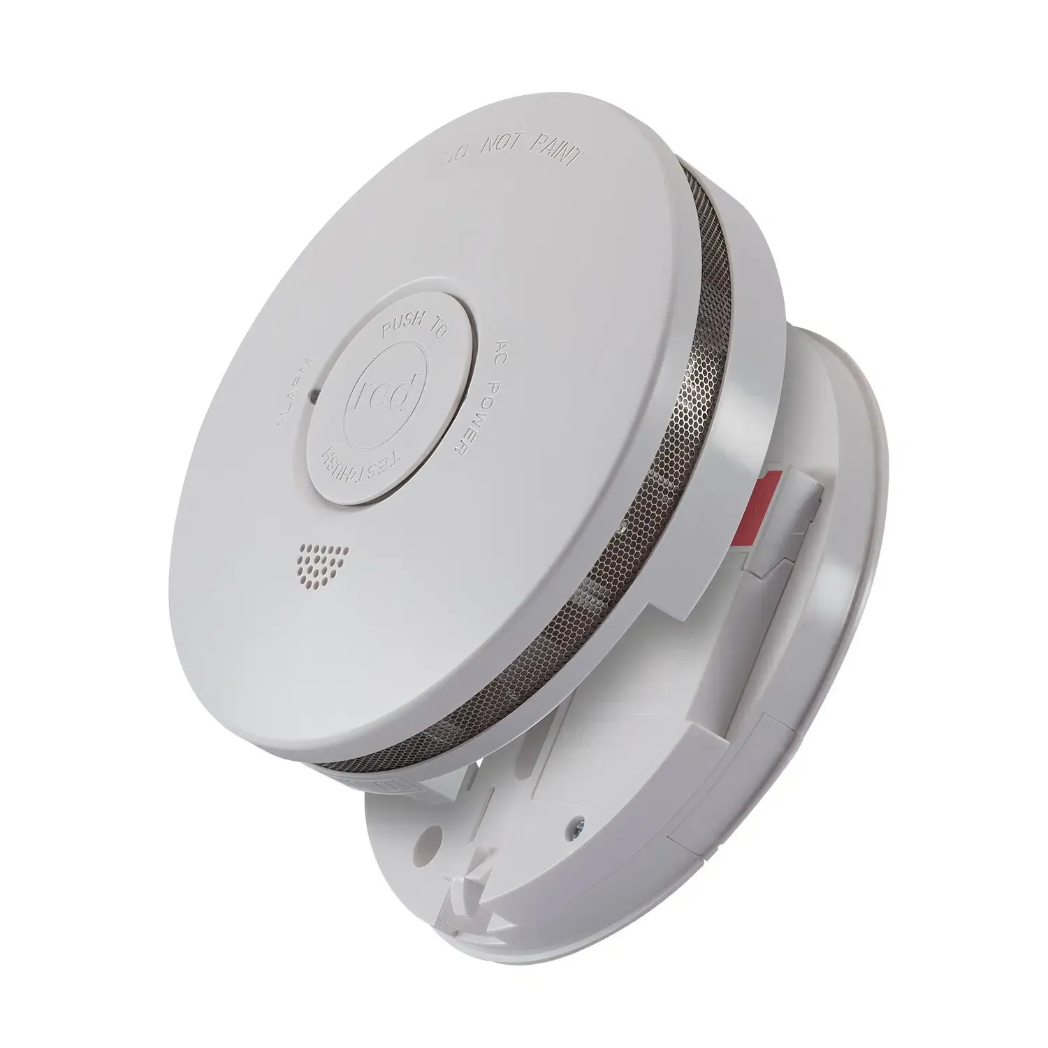 A White Smoke Detector Is On A White Background — FNQ Smoke Alarms & Maintenance In Mount Sheridan, QLD