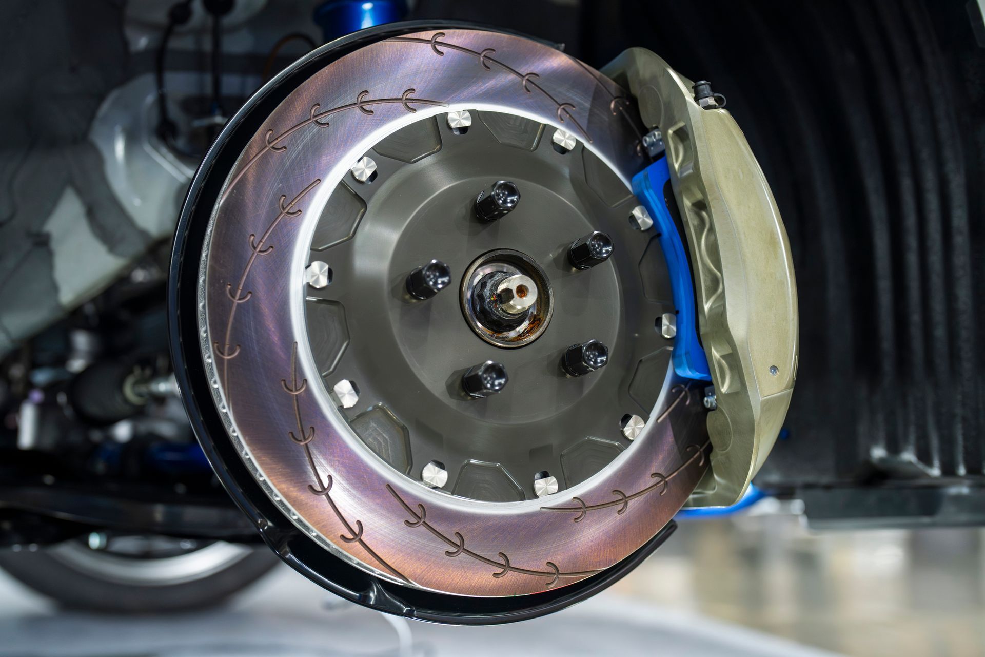 Disc brake of the vehicle for repair. Disc brake of the vehicle for repair.