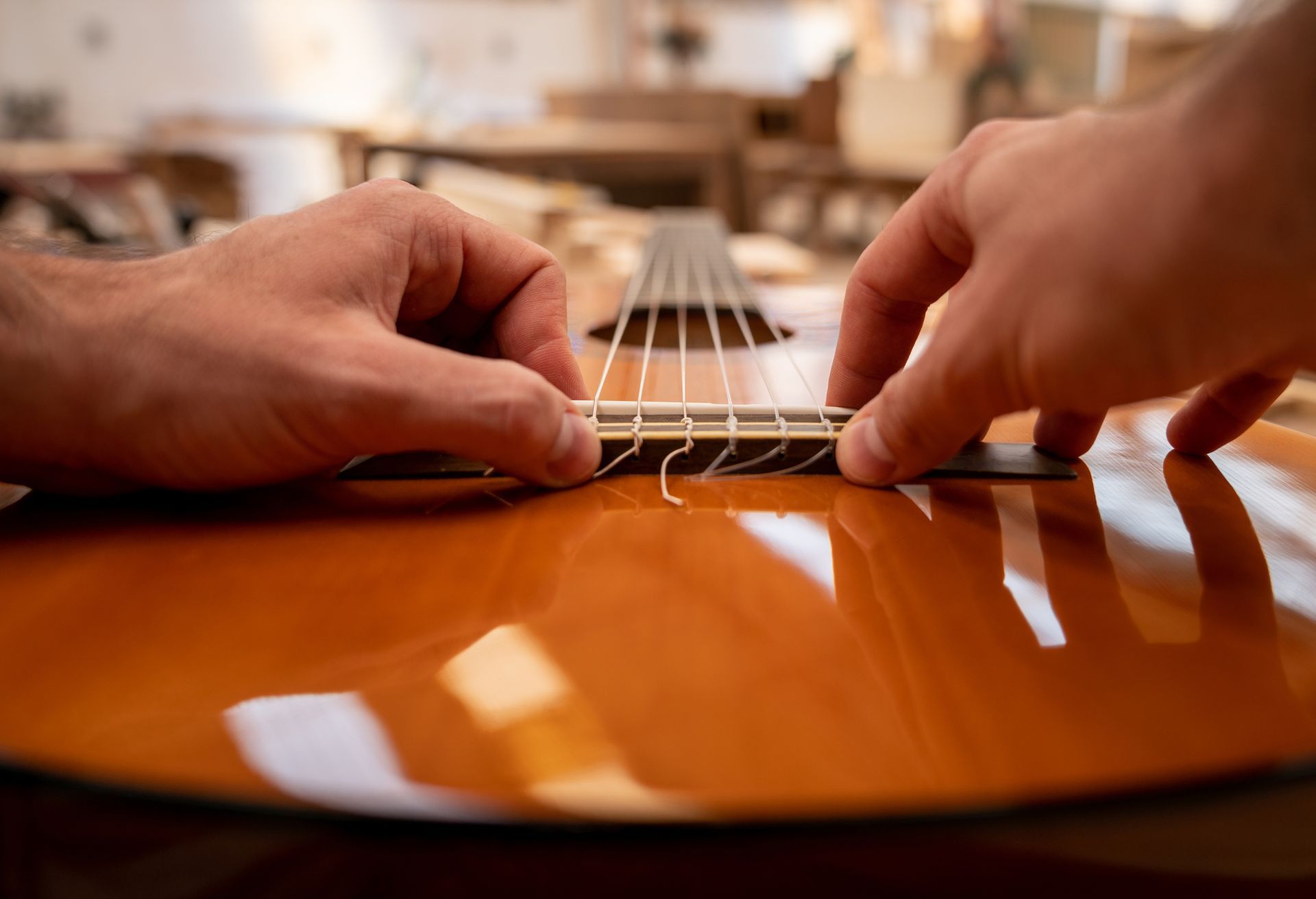 Fixing Guitar – Columbus, Ohio – Bluegrass Music Shop