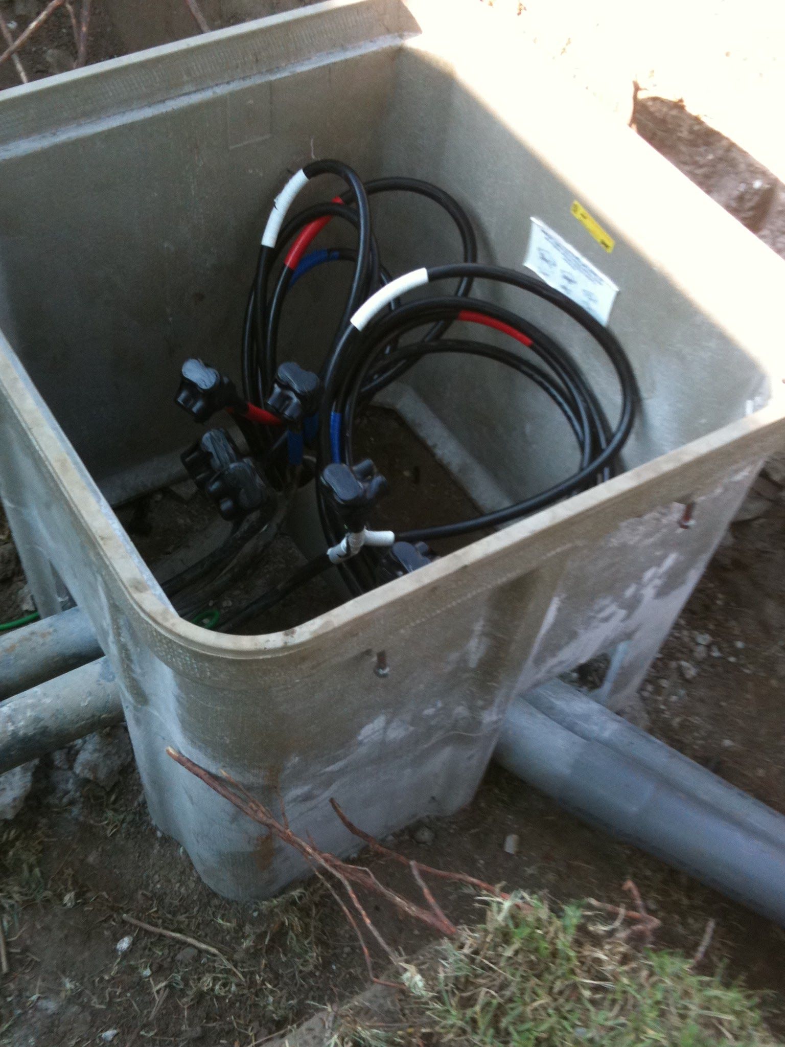 A box with a bunch of wires inside of it