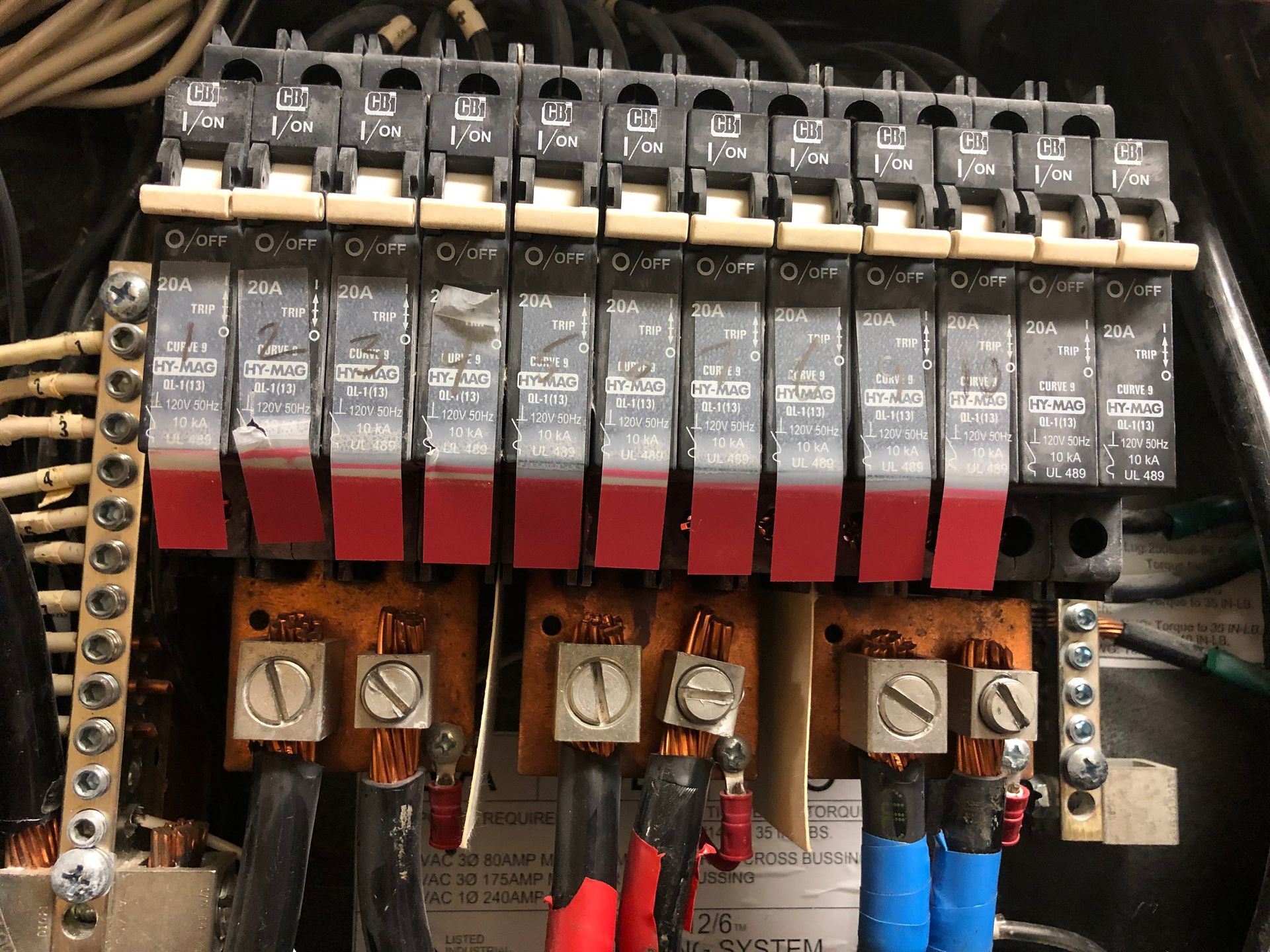 A bunch of wires are connected to a electrical box