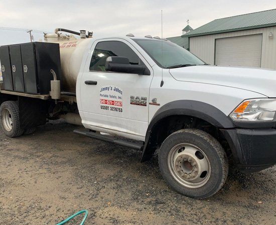 Company Truck — Utamilla, OR — Jimmy's Johns Portable Toilets LLC