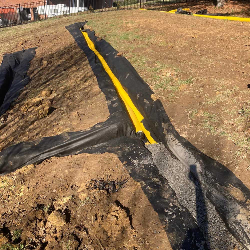 Drainage Construction in Progress — Nashville, TN — Middle Tennessee Drainage Company