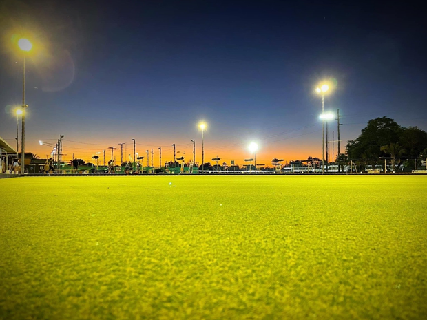 Burnett Bowls Green At Night