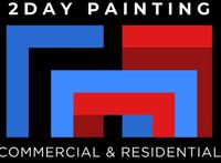 Logo: "2 DAY PAINTING" with a paintbrush and orange and blue design.