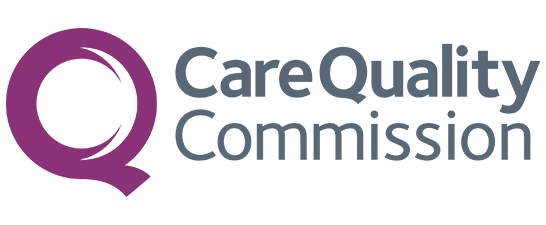 Care Quality Commission logo with a purple 