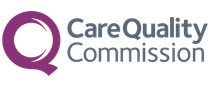 Care Quality Commission logo with a purple 