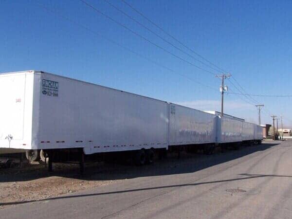 Long Metallic White Mobile Storages - Storage Unit Homes in Albuquerque, NM