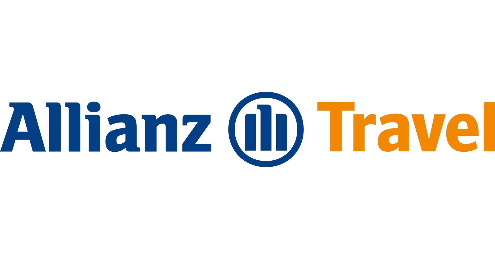 The allianz travel logo is blue and orange on a white background.