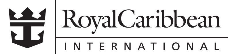 A black and white logo for royal caribbean international