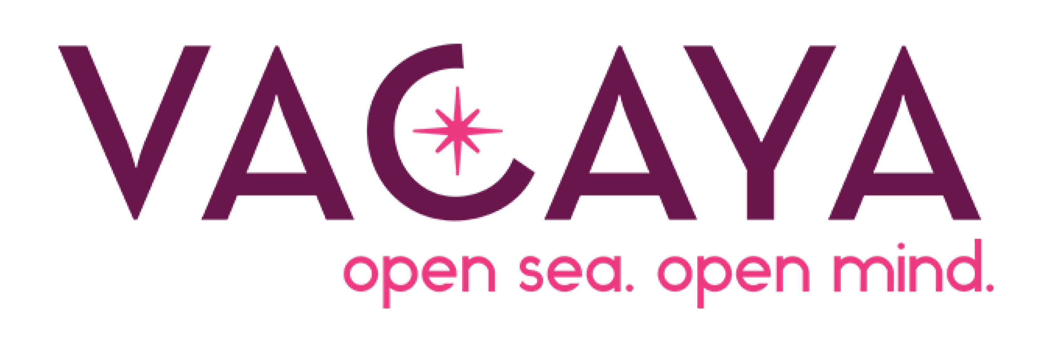 A logo for vacaya open sea open mind