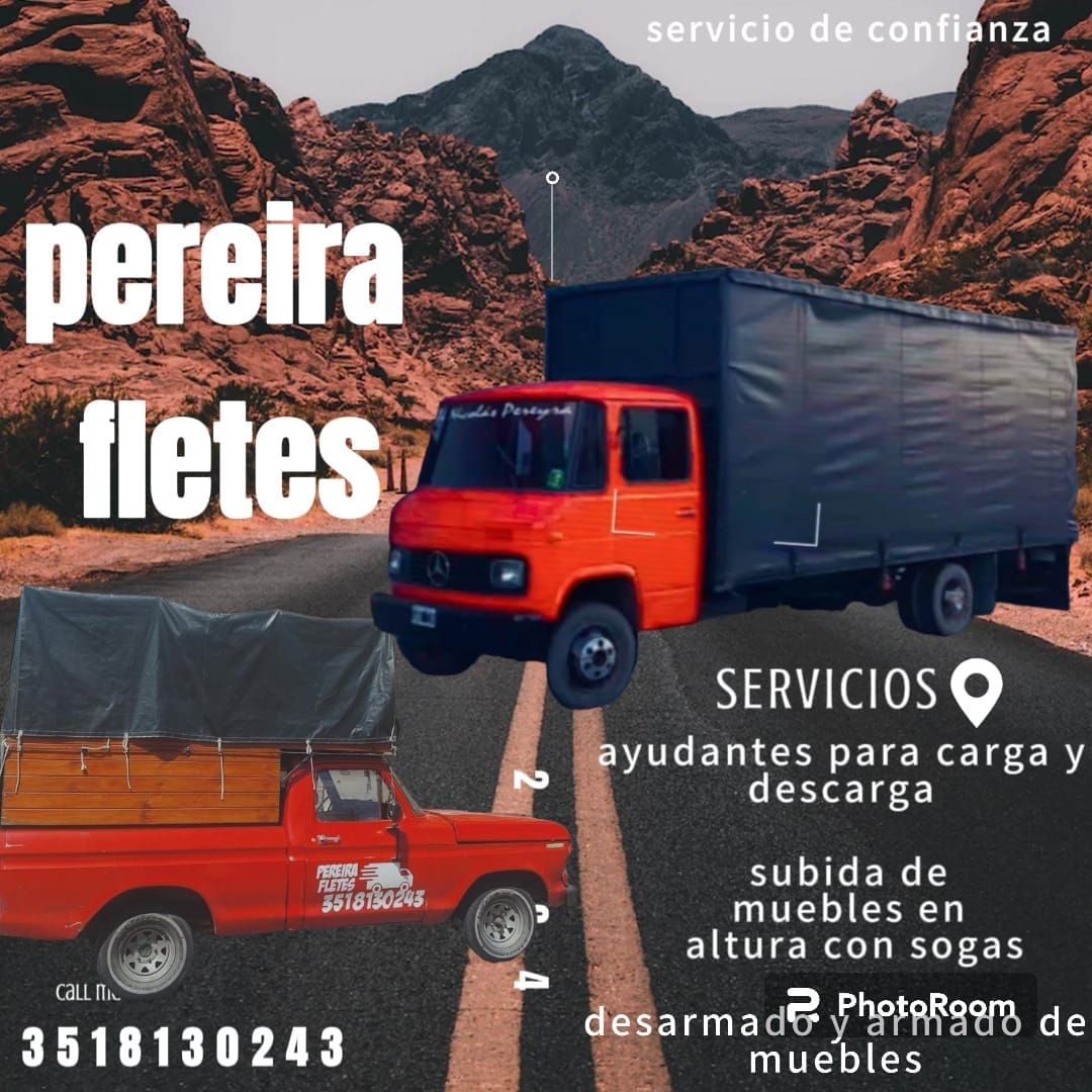 Un anuncio de Pereira Fletes en español.