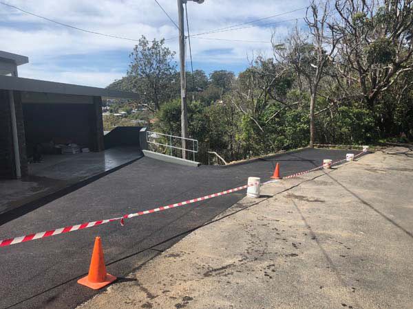 new asphalt shop parking lot