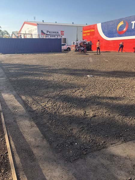 commercial dirt parking lot