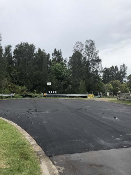 new asphalt on road