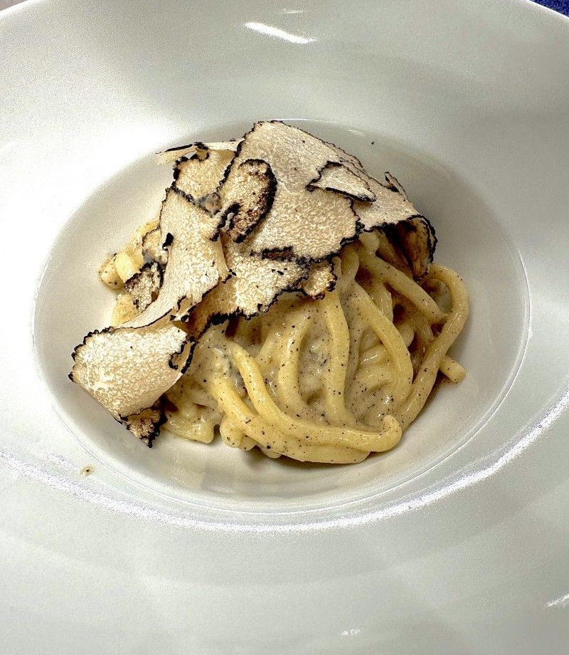 pici cacio pepe e tartufo