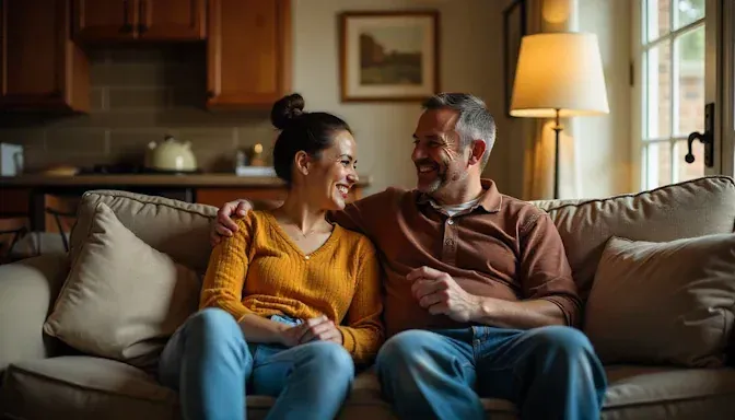OKC Couple smiling after hypnosis