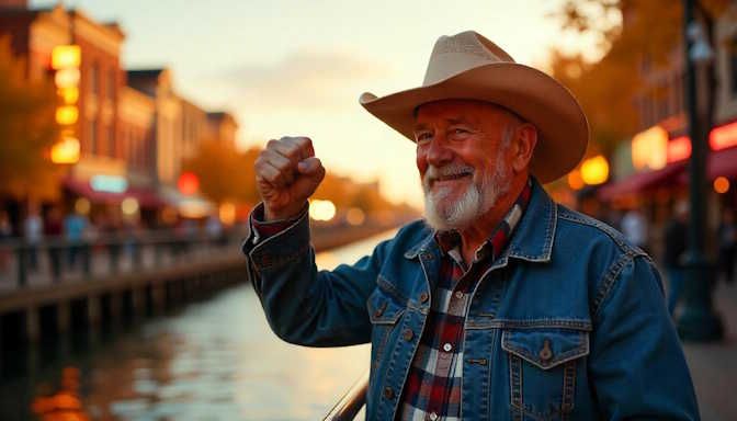older man celebrating his success overcoming ADHD thanks to Oklahoma City Elite Hypnosis