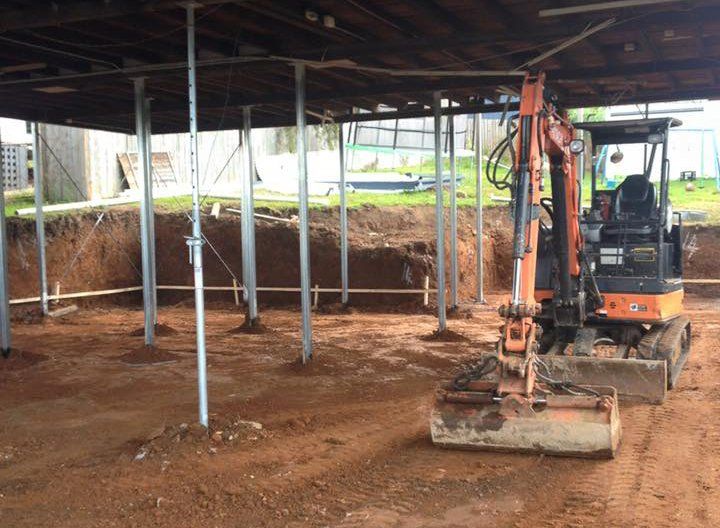 Colour Orange Small Excavator | Brisbane, Qld | M & M Earthmoving Pty Ltd